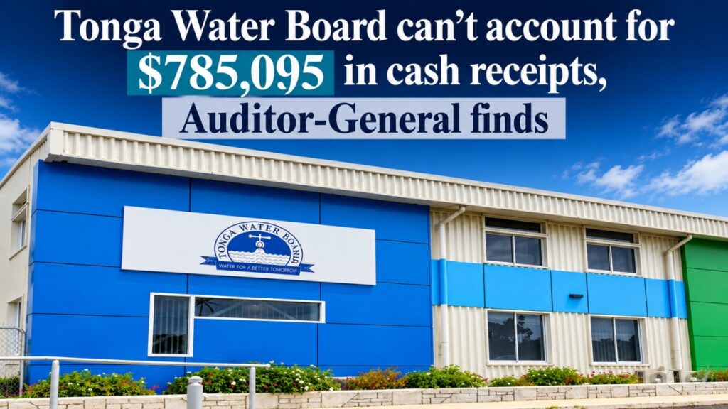 Tonga Water Board can’t account for $785,095 in cash receipts, Auditor-General finds